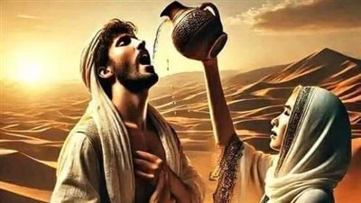 اصيب اعرابى بعطش شديد 