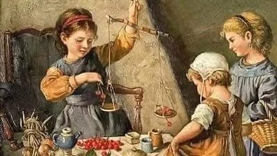 حكاية الثلاثة بنات وچرة العسل